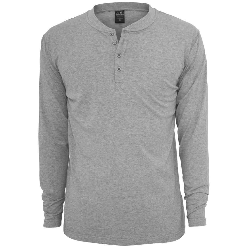 Urban Classics Mens Basic Henley Long-Sleeved T-Shirt