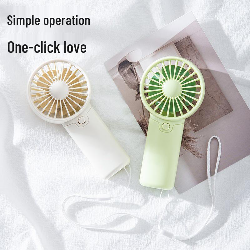 Portable Mini Handheld Fan with Lanyard for Dorms and Outdoors