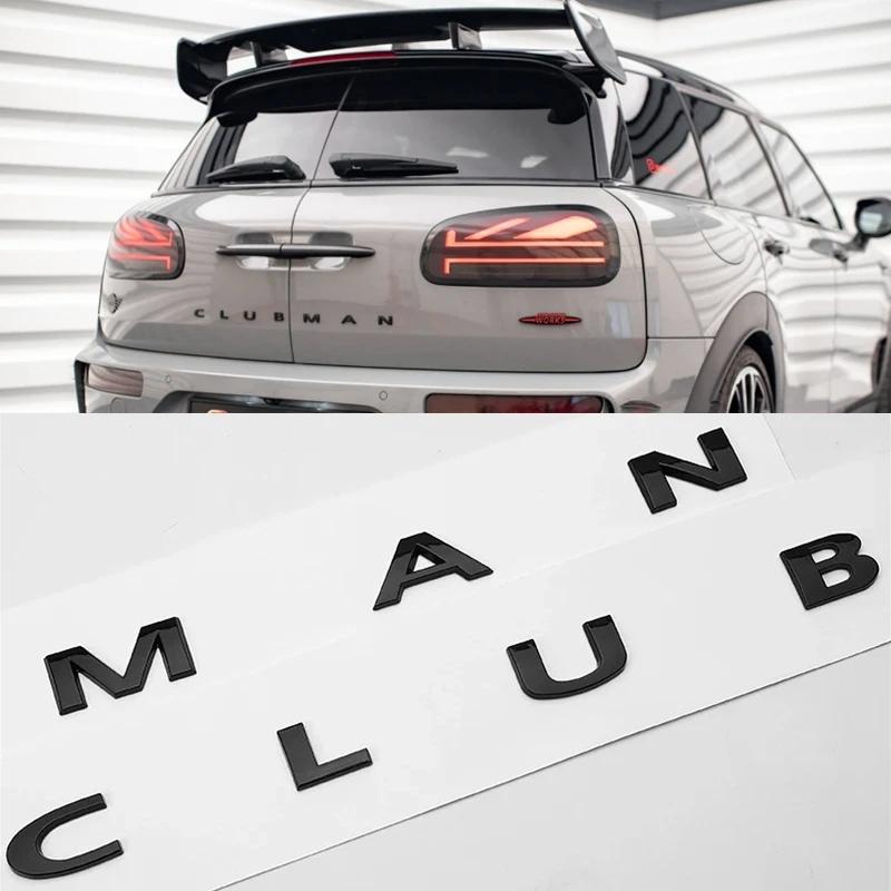3D ABS Černé Logo Clubman Znak Countryman Písmena Samolepka Znak na Kufr Auta Pro Mini Cooper S Countryman R60 F60 Příslušenství