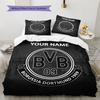 Custom Name BVB Pattern Bedding Quilt Set  Home Decoration  Gift (1 * Duvet Cover + 2 * Pillowcase  Without Core)