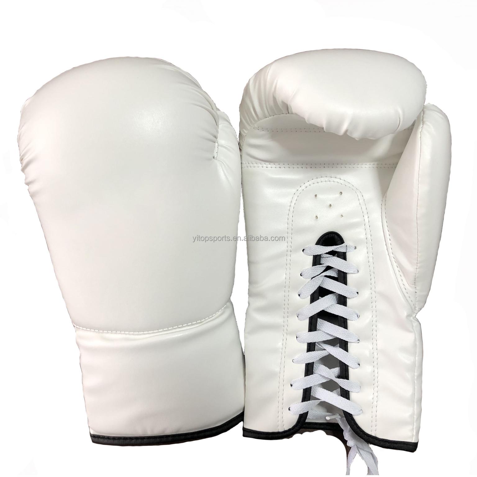 Custom High Quality Boxing Gloves Pu Material Martial Arts Mma Training Gloves 8 oz синий