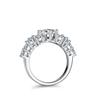 S925 Sterling Silver Ring for Women New Fashion Princess Square Four Claw 1ct Moissanite Ring Silver Ornaments Exquisite Jewelry Gifts