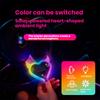 Solar Auto Dreieck Fenster Teufel Herz Lampe Saugnapf LED Umgebungslicht USB Wiederaufladbar Verkabelung Frei Atmosphäre Neonlicht