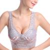 Las mujeres Deep V acogedor algodón llevaban ropa interior libre lencería femenina señora verano fino sujetadores push-up