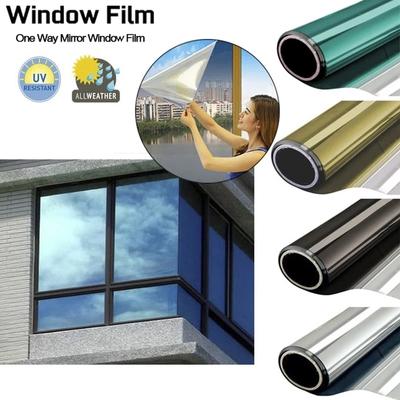 1vnt 30/40/50CM*200CM vienpusis veidrodinis lipnus blokuojantis UV privatumo plėvelės šilumos izoliacija
