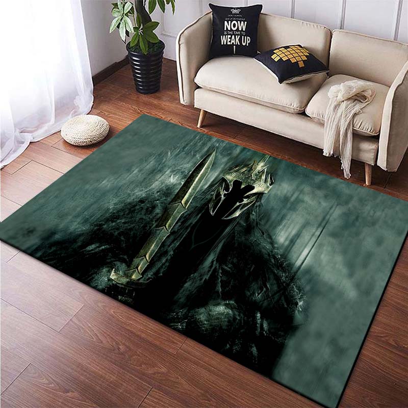 The Middle Earth Map Ring Pattern Area Rug Large Carpet for Living Room Bedroom Sofa Doormat Decoration,kids Non-slip Floor Mat