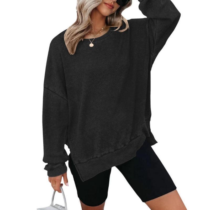 BITCED Women's Fashion Casual O-Neck Long Sleeve Blouses & Shirts
