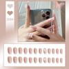 Press On Acrylic Fake Nails Set with Glue High Quality Handmade Nail Extension French Tips Woman False Short Nails Press Ons