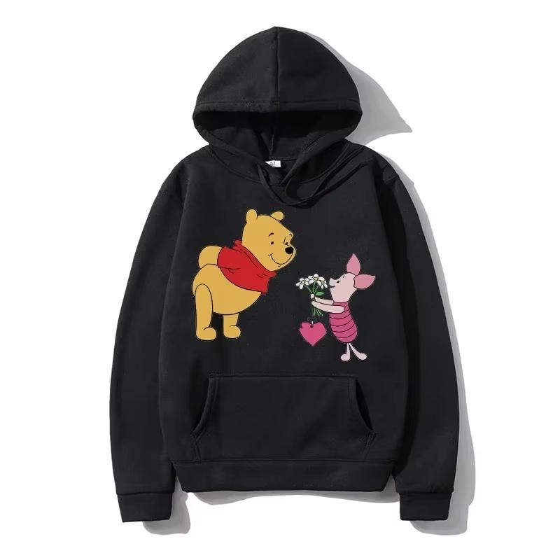 Disney Winnie The Pooh Anime Printed Hoodie Autumn Women's Long Sleeve Harajuku Top Y2k Men's Sweatshirt Streetwear Pullover