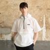 Avave Men'S Hooded Anorak Short Sleeve Jumper White