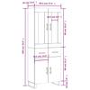 Highboard Sonoma Oak 69.5x34x180 cm Engineered Wood