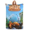 Coperta da Viaggio di Sopravvivenza Grizzly e Lemming Qualità Morbida Coperta Plaid Inverno Ragazze Ragazzi Soggiorno Moda Copriletto