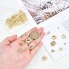 PH PandaHall Bead Caps, 48pcs 8 Styles Real 24K Gold Plated Brass Flower Shaped End Caps Metal Filigree Flower Cap for Earring Bracelet Necklace