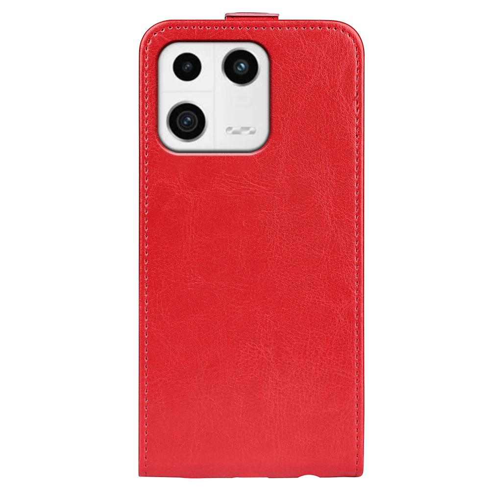 Cell Phone Cover For Xiaomi 13 5G,Vertical Flip Leather Crazy Horse Texture Protective Phone Case Card Holder