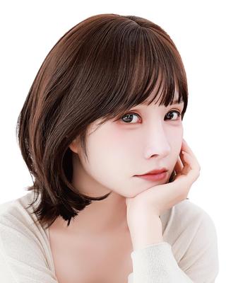 Member 2024 New Style Supervised by Top Stylists Tieable Waist Bob Wig Short Wig Dark Brown Made with Fiber Natural Small Face Effect Peace of Mind PL