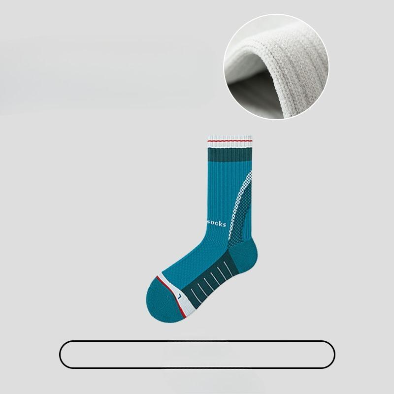 Men's Autumn and Winter Professional Basketball Running Shock Absorber Hair Ring Breathable Sweat-absorbing Tube Socks