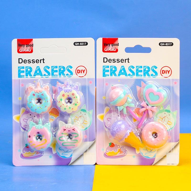 Adorable Cartoon Mini Eraser Set for Students – Perfect Back-to-School Gift