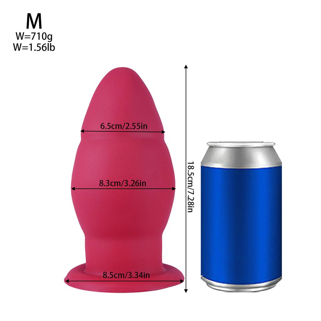 Large Anal Plug Set - Soft Silicone Trainer Kit with Tapered Tip for Easy Insertion, Men & Women, Beginner to Advanced, BDSM Fetish