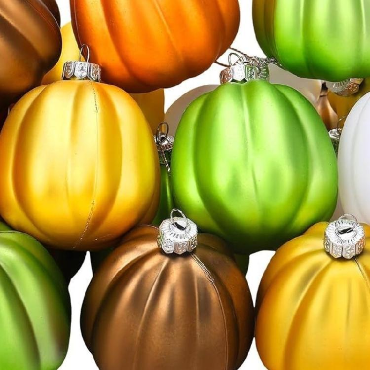 20pcs Halloween Bulk Decoration Set Plastic Pumpkin Orbs With Fade Resistant Finish Easy Hanging For Home School