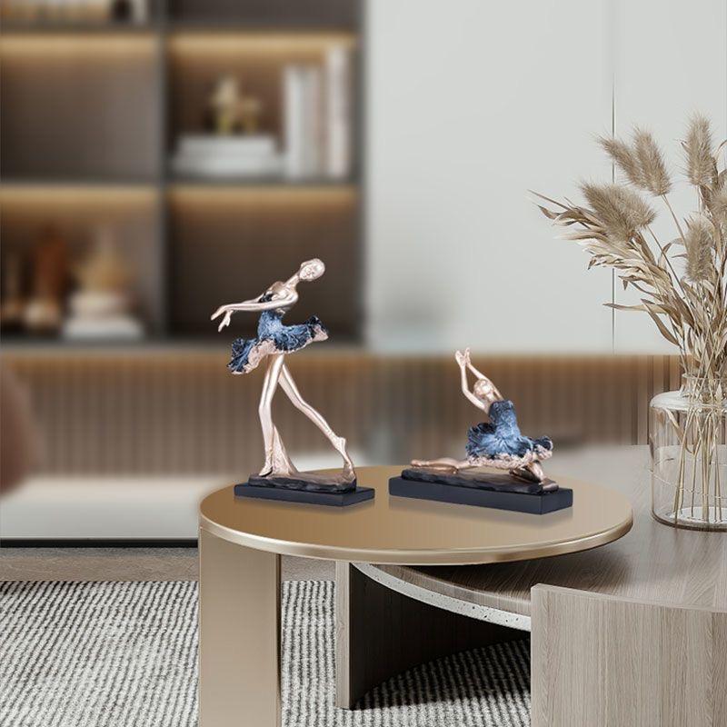 Elegant Resin Ballet Girl Figurine – Abstract Dance Art Home Decoration