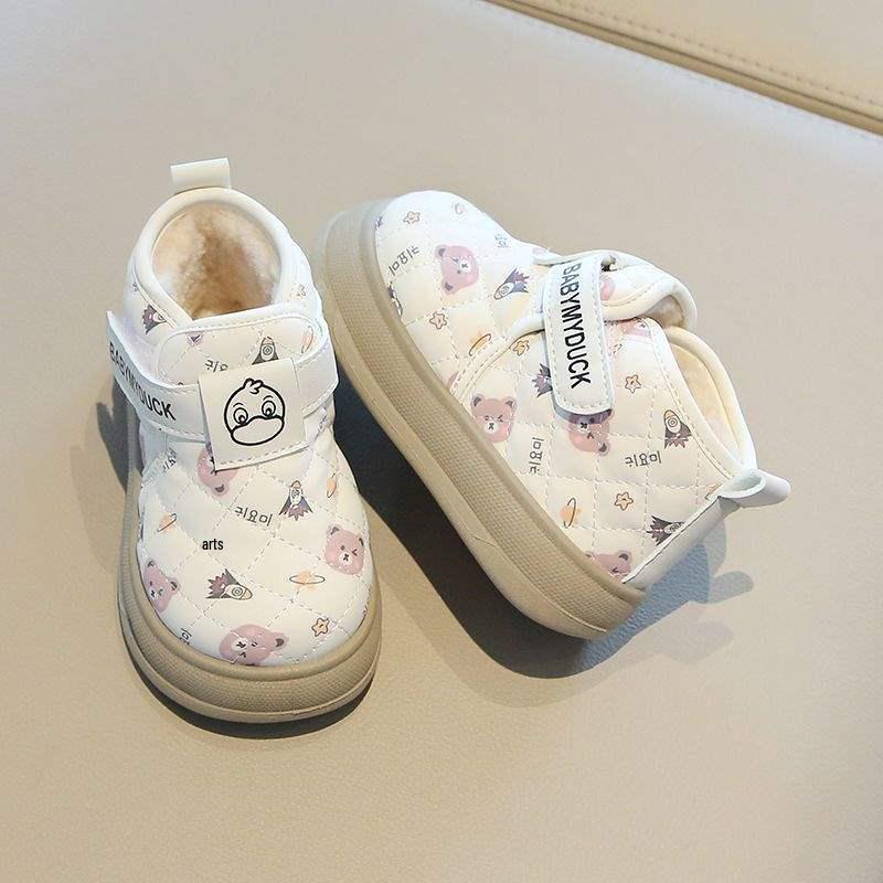 2025 Winter Plush Toddler Boots: Warm Soft Sole Cotton Shoes for Boys & Girls