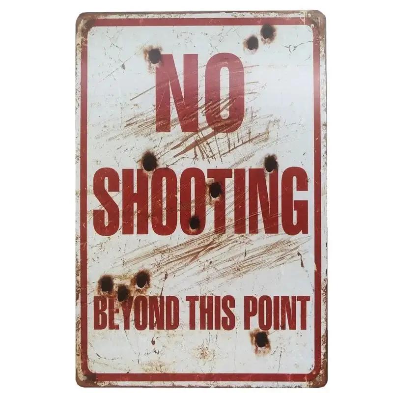 Vintage Shabby Chic Kein Unbefugtes Metalls Child Retro Garage Gefahr Warn Plakette Für Wand Dekoration
