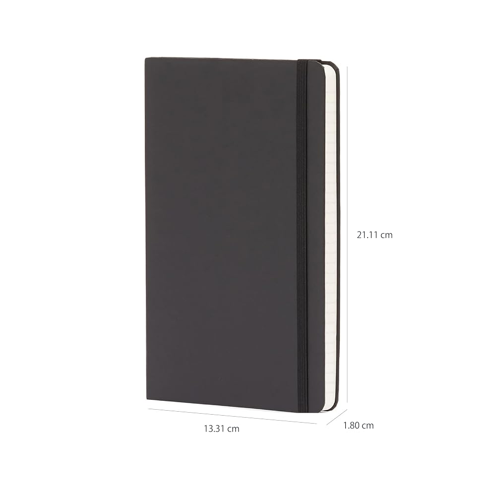 Classic Notebook Slim (Lined) 13cm x 21cm, Black
