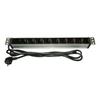 Infosec L8 RM - Bandeau Rackable 8 Prises FR (2P+T) T), Noir - 61473