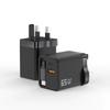 65W GaN Fast Charger, Retractable 80W Dual-Port A+C, Compatible with Apple & Huawei Phones