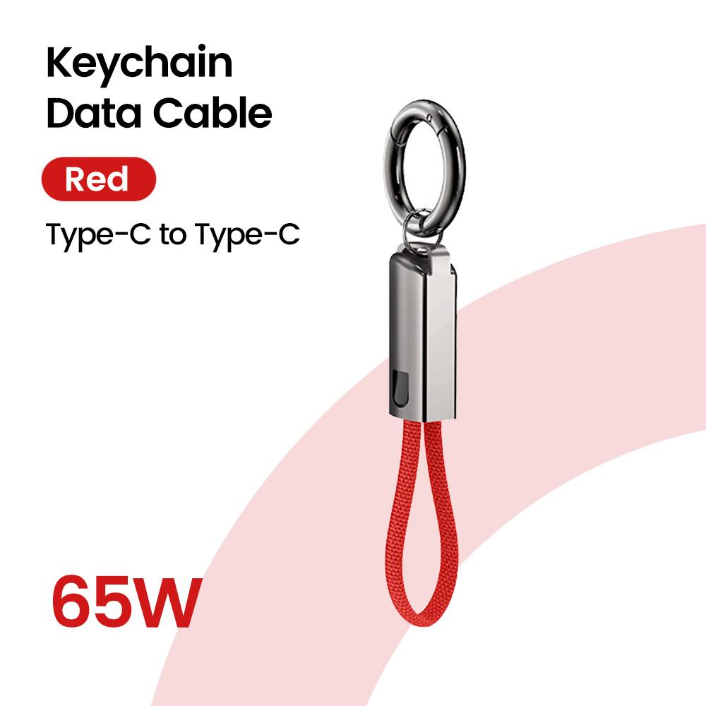 

Keychain USB Type C Data Cord PD65W USB C to Type C Cable 3A Fast Charging 10CM Short Cable Type C For iPhone 15 Xiaomi Samsung