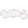 3 Piece Sofa Set with Cushions Brown Fabric
