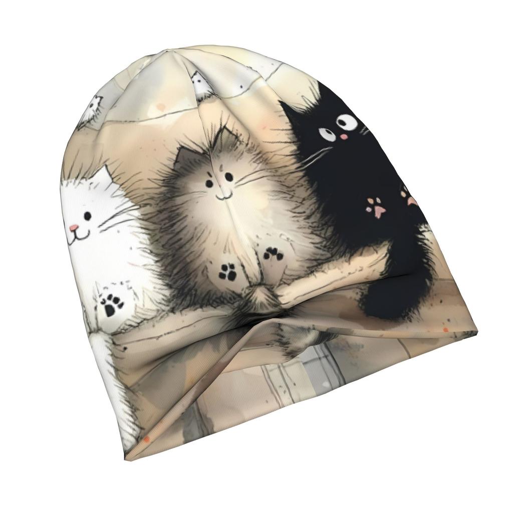Cute Cats Adult Fashion Beanie That Transitions Effortlessly from Morning Commutes To Evening Walks While Maintaining a Clean Urban Look