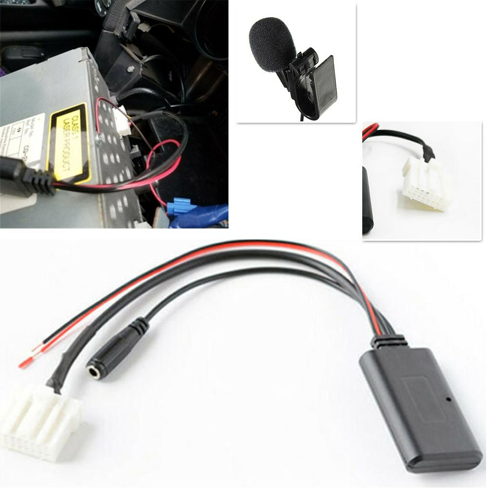 5-12V Car AUX Audio Cables Adapter 5.0 Mic For Mazda 3 5 6 MX-5 RX-8 Stereo Radio Auto Electronics