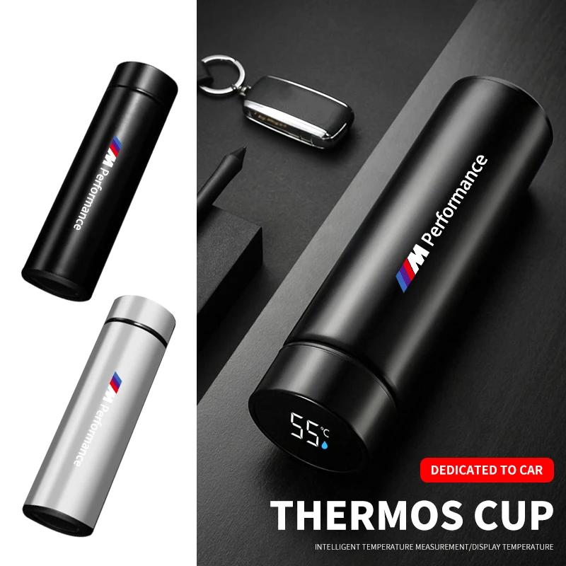 500ML Stainless Steel Intelligent Temperature Display LED Thermos Cup For BMW M Power Performance F10 F31 E36 E39 E87 E90 X3 X5