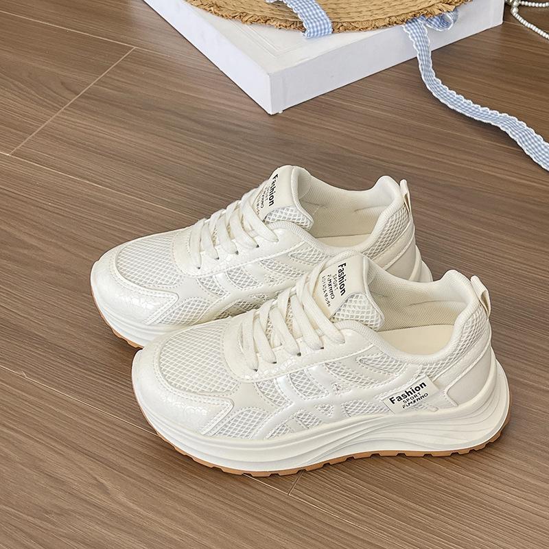 Little White Shoes Women's Spring and Summer 2025 New Mesh Breathable Forrest Gump Shoes Platform Sole Lightweight Versatile Comfortable Sports Shoes