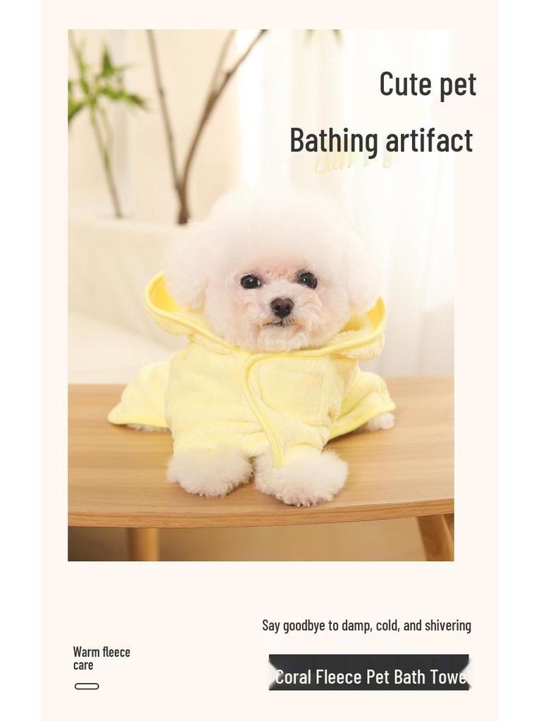 Pet Bath Towel: Quick-Drying, Absorbent Robe for Dogs & Cats