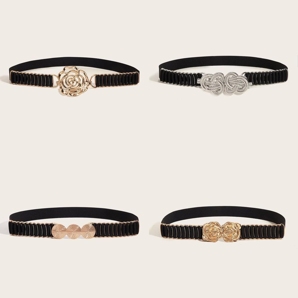 Ladies Fashion Metal Waist Belt With Snap Closure For Dress And Summer Outfits