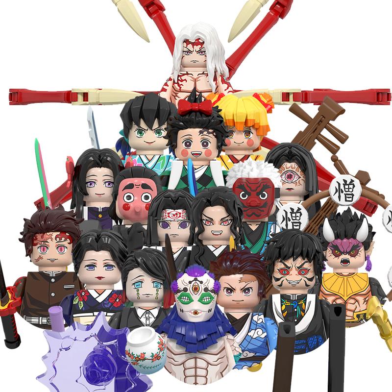 Creative Anime Demon Cartoon Bricks Dolls Compatible Model Mini Puzzle Assemble Action Slayers Figures Building Blocks Toys