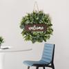 Green Eucalyptus Wreath with Welcome Sign Artificial Eucalyptus Wreath Spring Summer Wreath with White Berries for Front Door