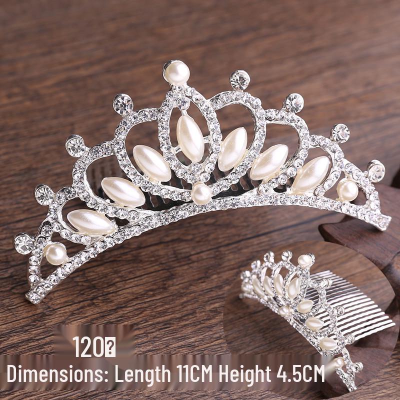 Korean Bridal Rhinestone & Pearl Hair Comb