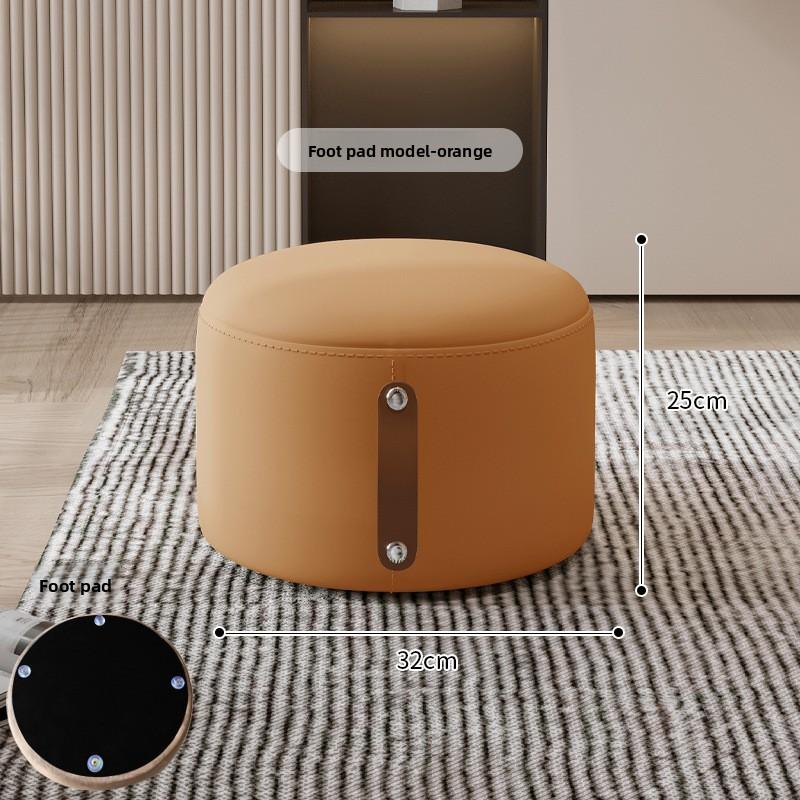 Dressing Stool, Home Living Room Shoe Changing Stool, Rotating Bedroom Circular Stool, Low Stool with Handle, Coffee Table Stool