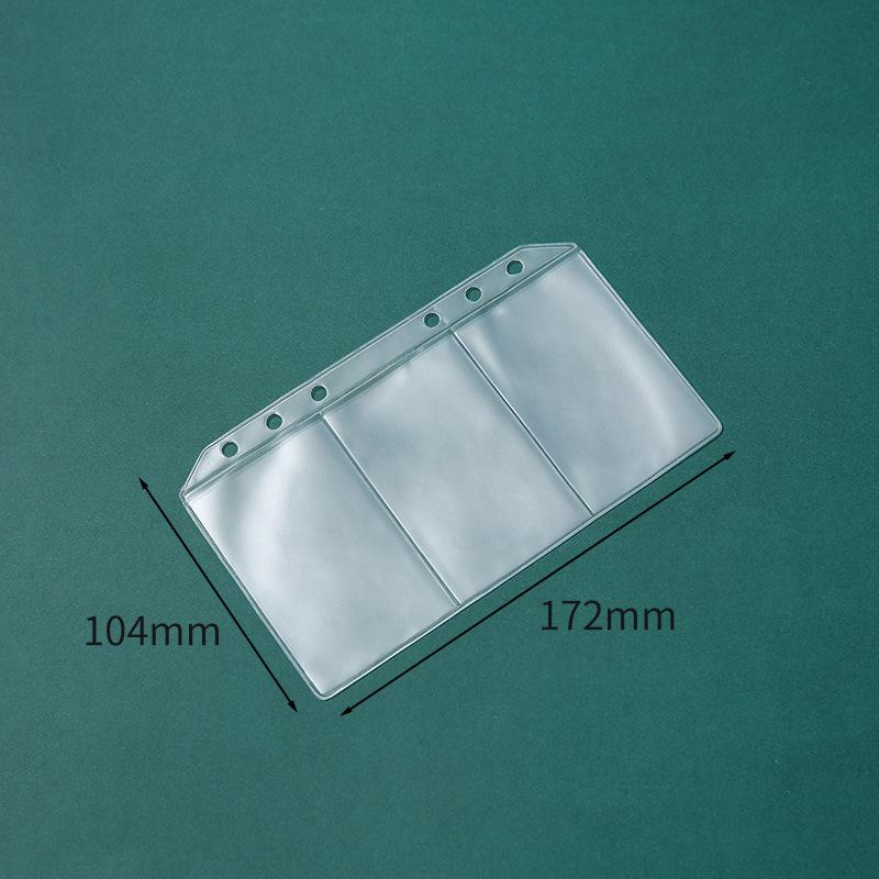 A5A6A7B5A4 Book 6 Hole Loose-Leaf Notebook Zipper Bag Bill Handbook Pvc Storage Bag Clip Chain Pencil Bag