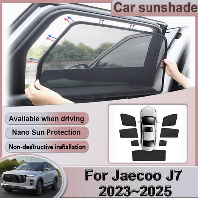 Mesh Sunshade For Jaecoo J7 / Lucano L7 2023 2024 2025 Chery Tansuo 06 Fulwin T6 Window Curtain Visor Auto Parts Car Accessories Ygw1