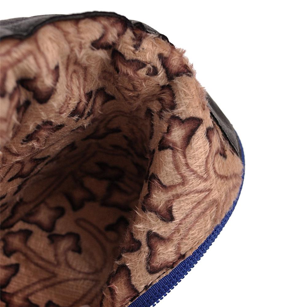 Fashion Large Size Round Toe Square Heel For Women Boots Fashion Buckle Ankle Boots Women Shoes Zipper Cheap High Heel Boots Woman 31-43