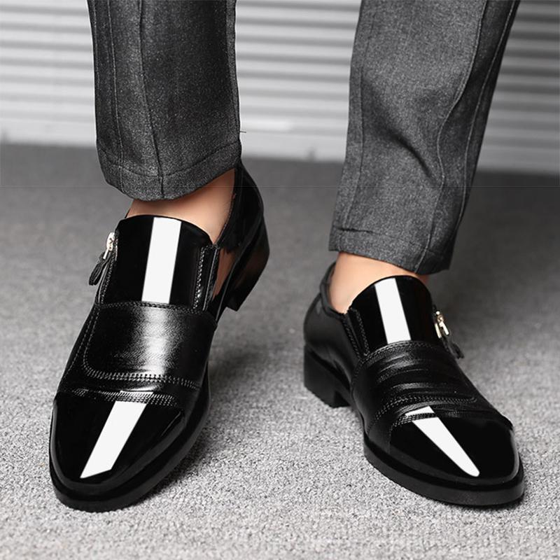 Klasické business pánské společenské boty móda elegantní formální svatební boty pánské slip on kancelářské boty Oxford pro muže černá