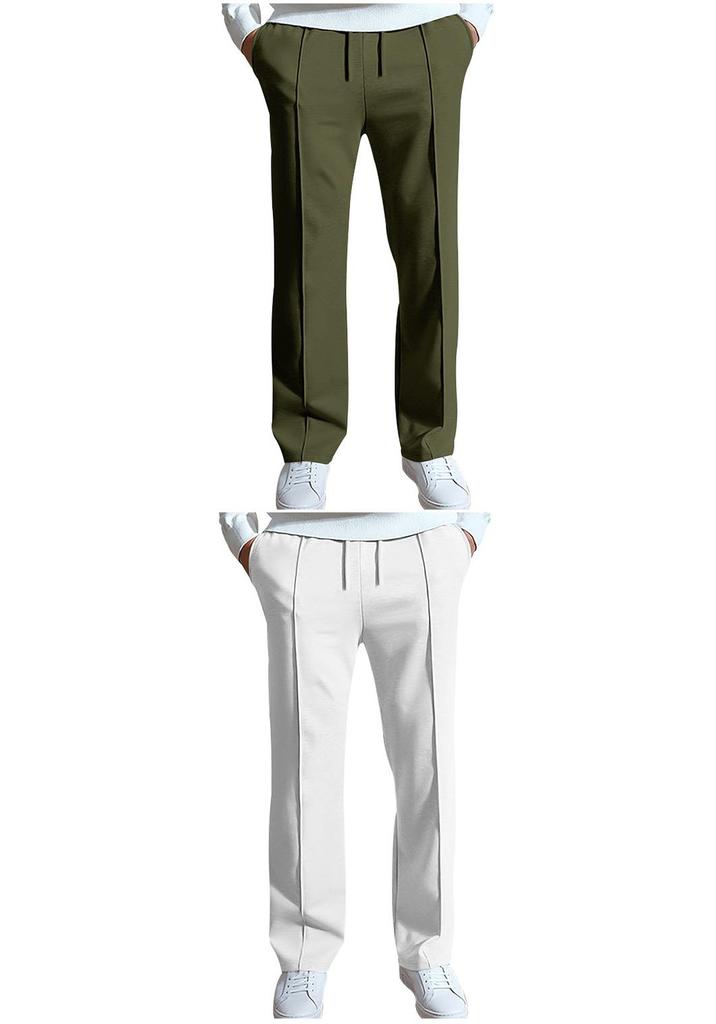 2025 Men's Loose Straight-Leg Sports Casual Pants - Spring/Summer American Oversize Style