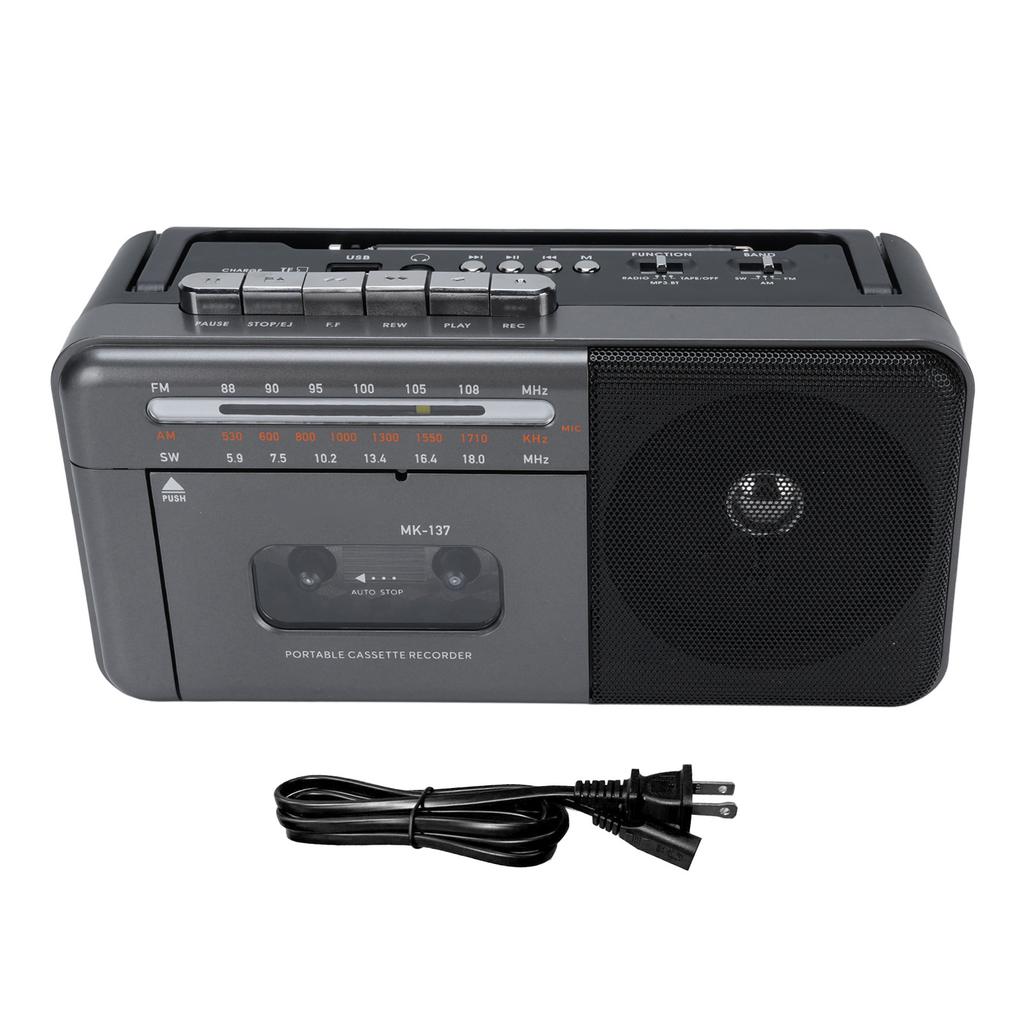 Cassette Tape Player Bluetooth Speaker Bluetooth Cassette Tape Player Portable Retro Look FM AM SW Radio Rechargeable for Home
