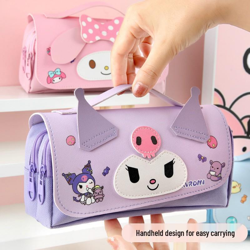 Sanrio Kuromi My Melody Pompompurin Large Capacity Cartoon Pencil Case
