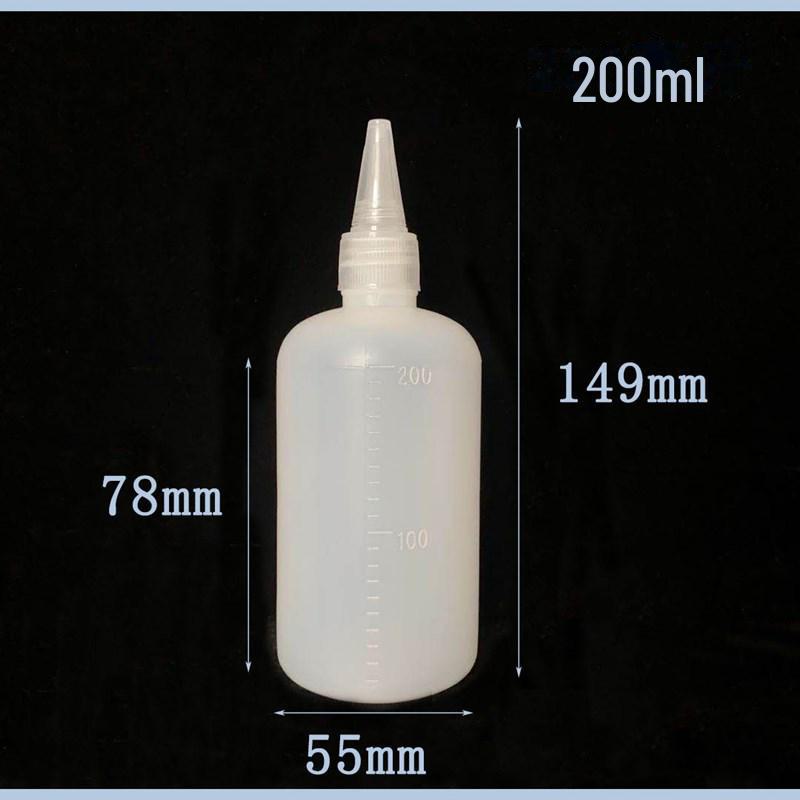 Flacone dosatore per liquidi con bocca appuntita traslucido - 10 ml/20 ml/30 ml