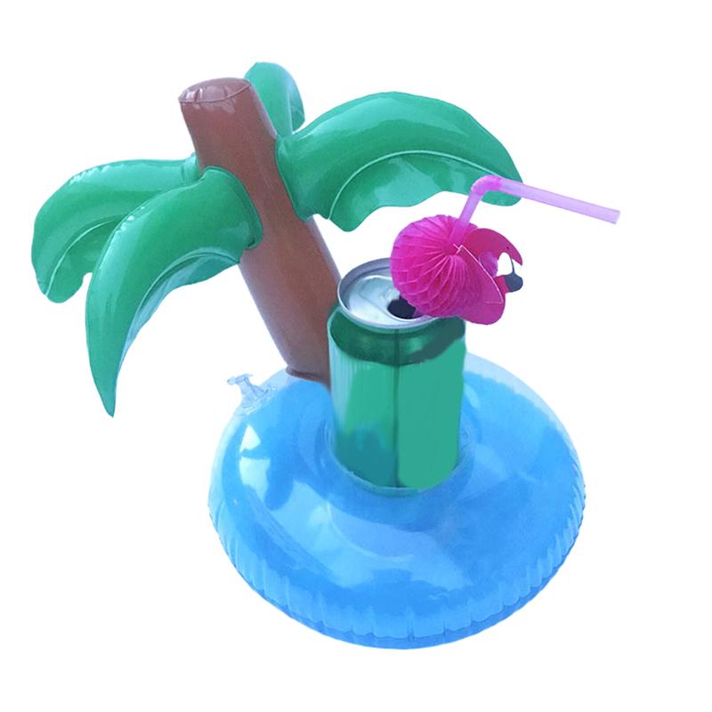 Flamingo Swimming Pool Drink Cup Stand Holder Float Toy Coasters Inflatable Drink Holder For Beverage Bottle Pool Party Kids Toy